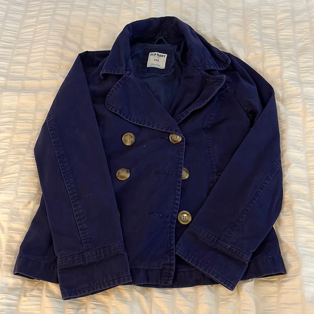 Old navy dark navy pea coat